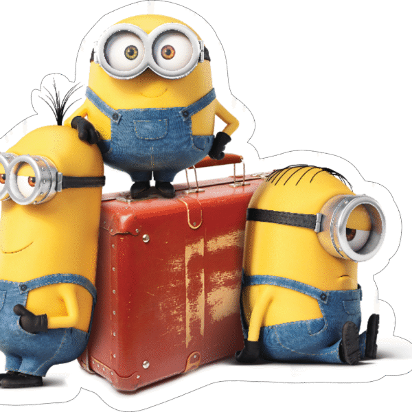 Minions with Suitcase Sticker
