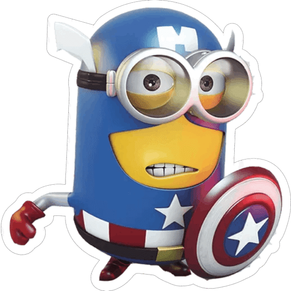 Captain America Minion Sticker