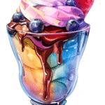 Colorful Sundae Dessert Sticker