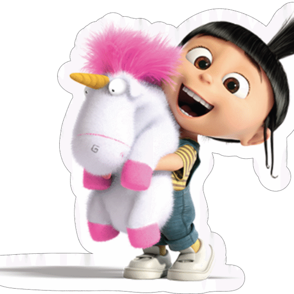 Agnes and Fluffy Unicorn Sticker