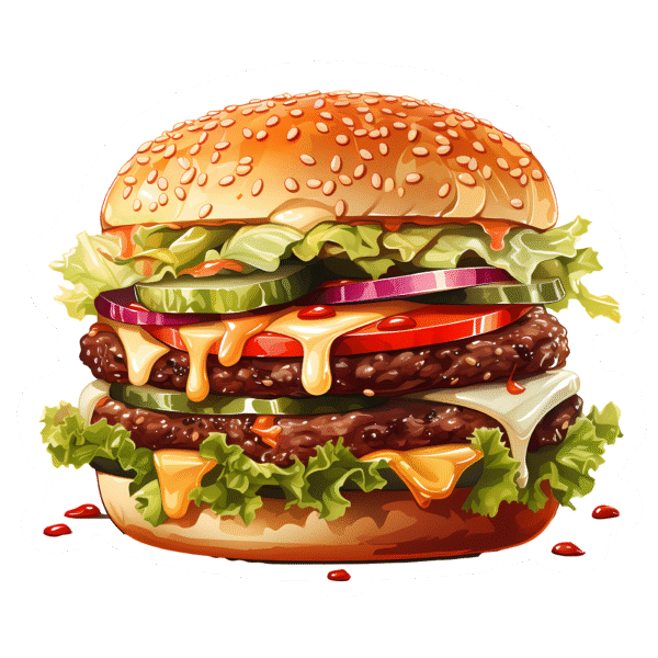 Double Cheeseburger Sticker