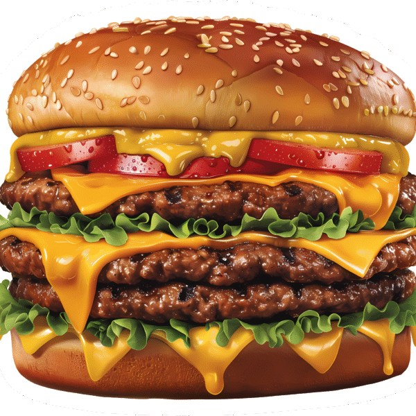 Triple Cheeseburger Sticker