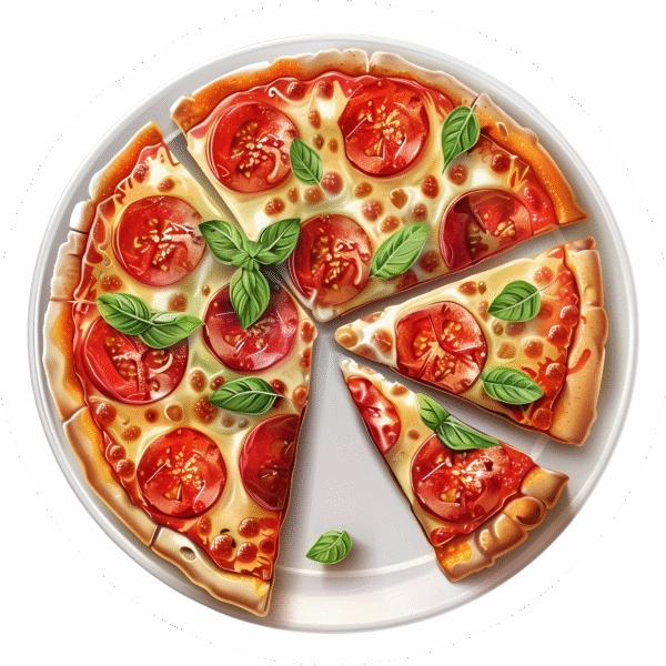 Tomato and Basil Pizza Sticker