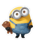 Minion with Teddy Bear Sticker