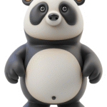 Cute 3D Panda Bear Sticker