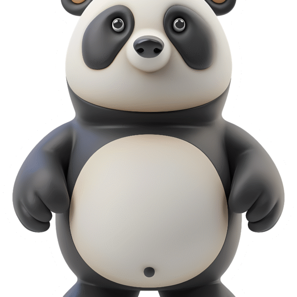 Cute 3D Panda Bear Sticker