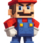 Minecraft Mario Sticker
