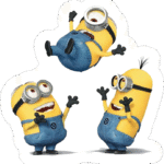 Excited Minions Sticker