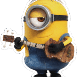Minion with Guitar Sticker