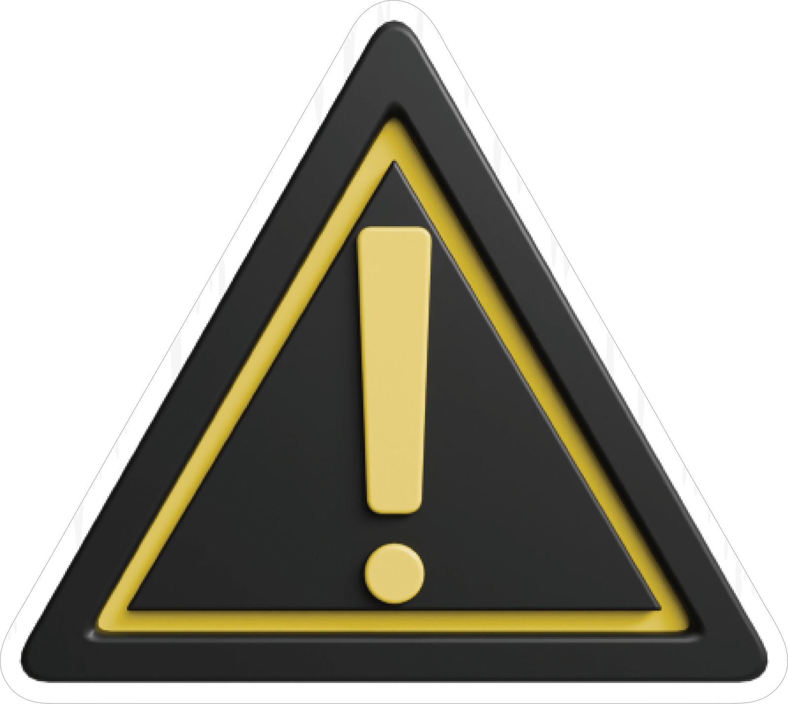 45 TRIANGULAR WARNING STICKER - Image 1