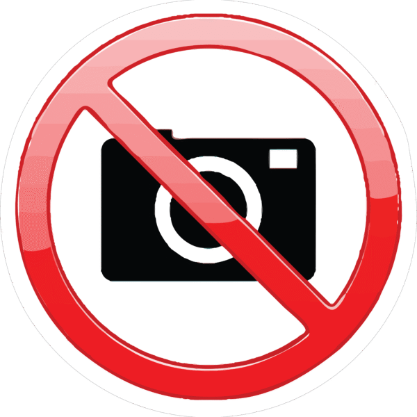 NO PHOTOGRAPHY STICKER