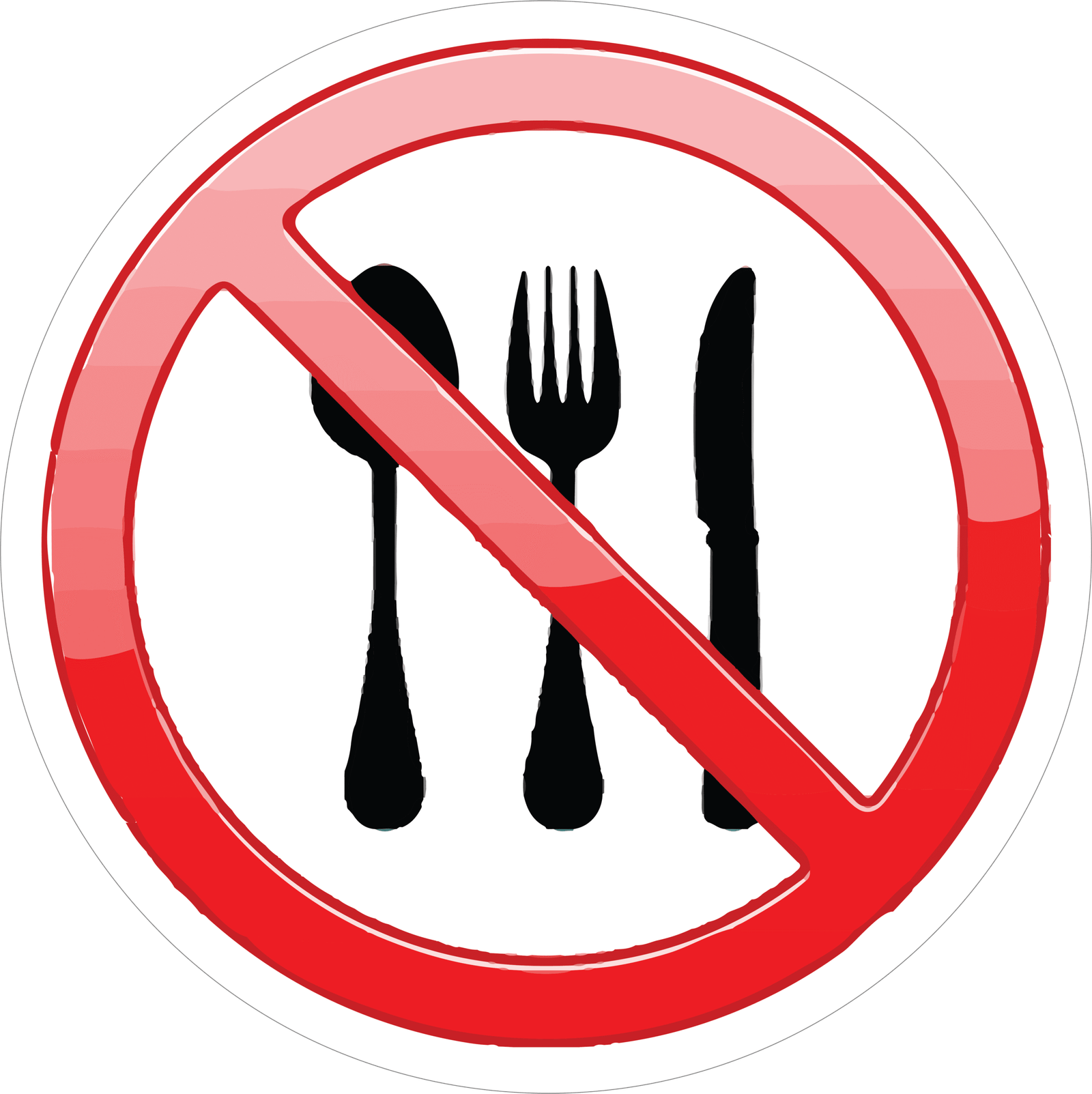 52 NO EATING STICKER - Image 1