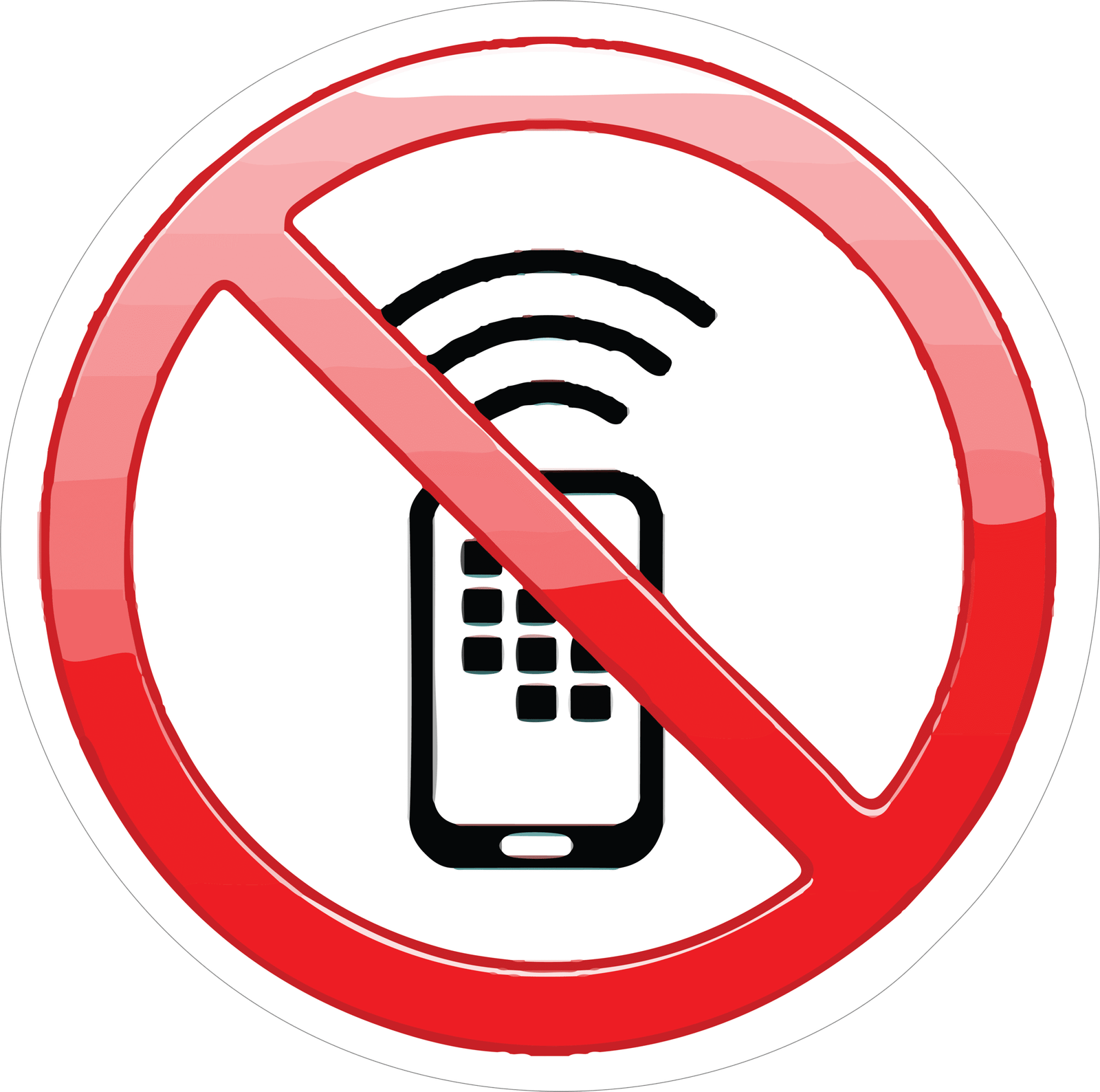 53 NO PHONE ALLOW STICKER - Image 1