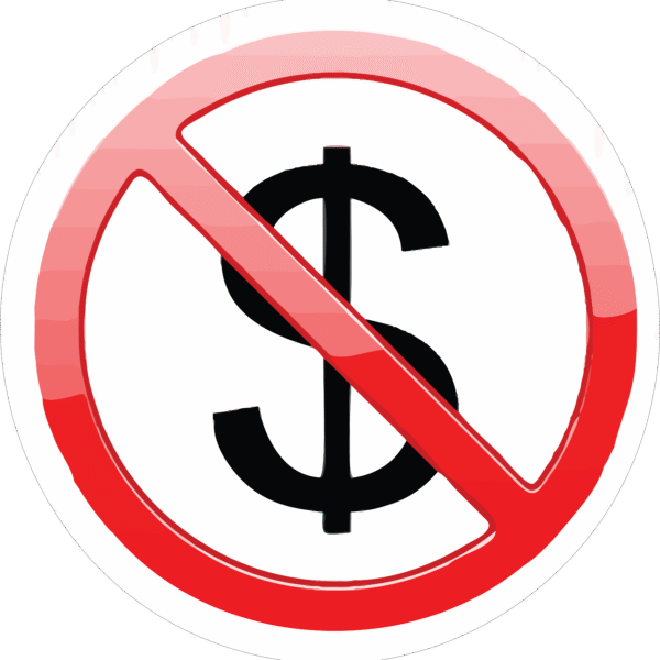 NO CASH TRANSACTION STICKER