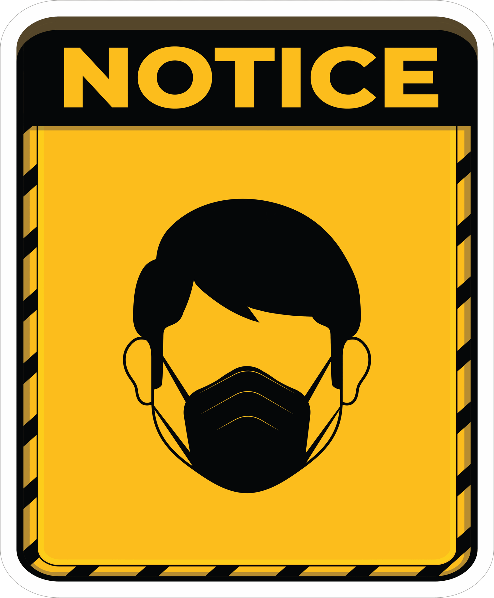 66 WEARING MASK STICKER - Image 1