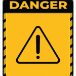 DANGER SIGN STICKER