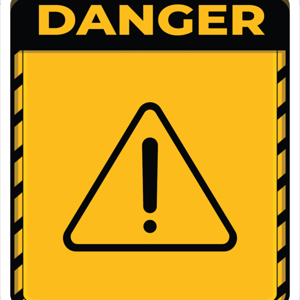 DANGER SIGN STICKER
