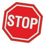 STOP SIGN STICKER