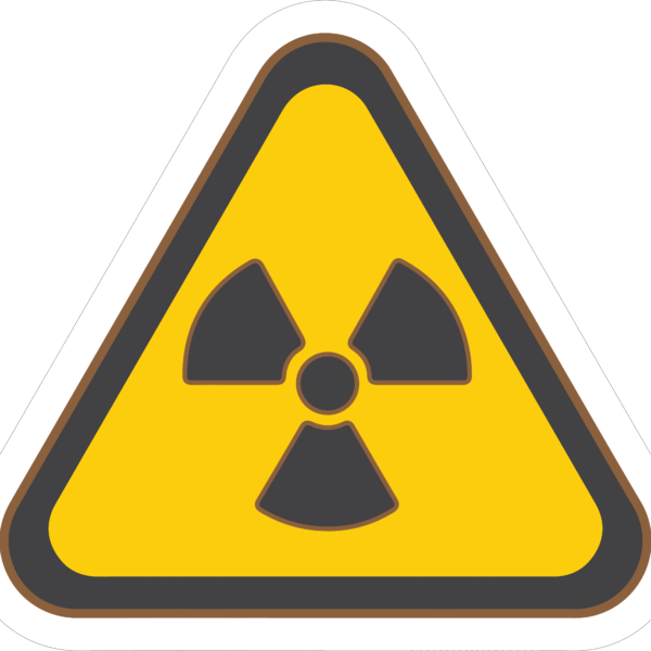 RADIATION WARNING STICKER