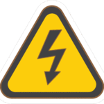 HIGH VOLTAGE WARNING STICKER