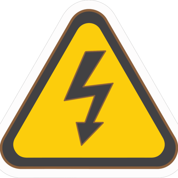 HIGH VOLTAGE WARNING STICKER
