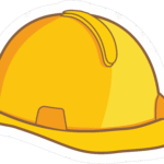 YELLOW HELMET STICKER