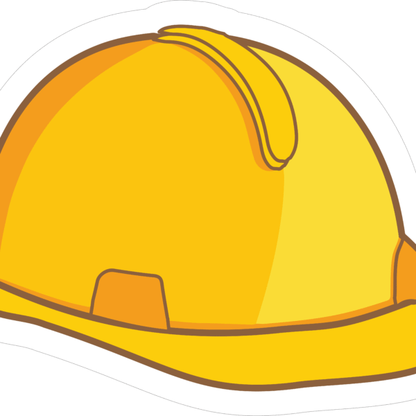 YELLOW HELMET STICKER