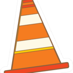 TRAFFIC CONE STICKER