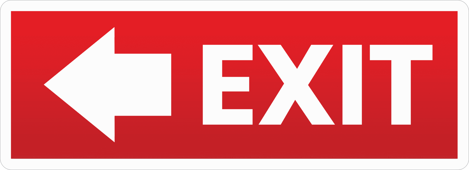 90 RED EXIT STICKER - Image 1