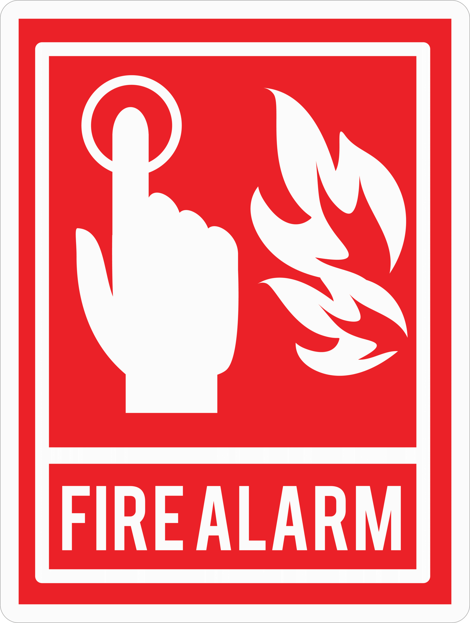 94 FIRE ALARM STICKER - Image 1