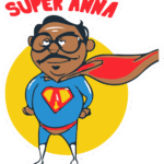 SUPER ANNA FUNNY CARTOON STICKER