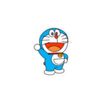 Doraemon Waving Sticker