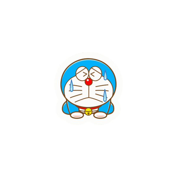 Sad Doraemon Sticker