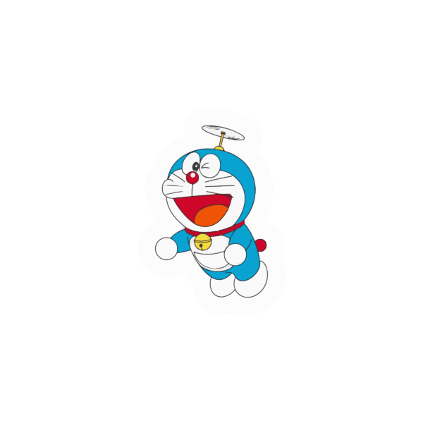 Doraemon Flying with Propeller Sticker