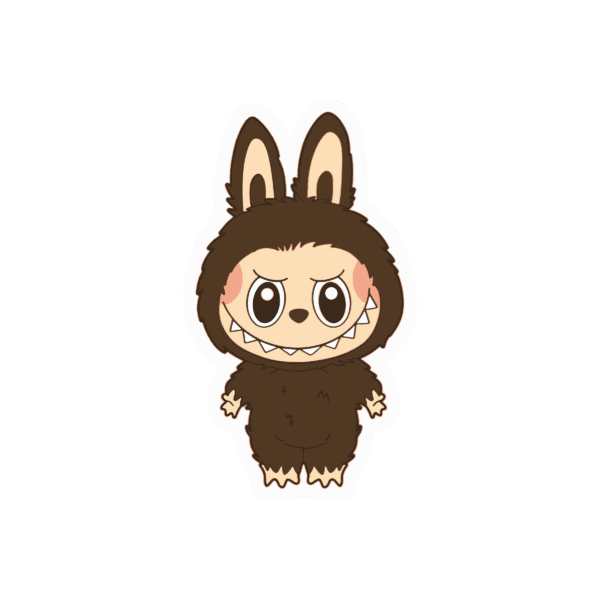 Creepy Cute Bunny Monster Sticker