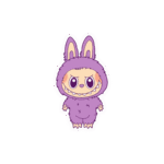 Cute Purple Monster Bunny Sticker