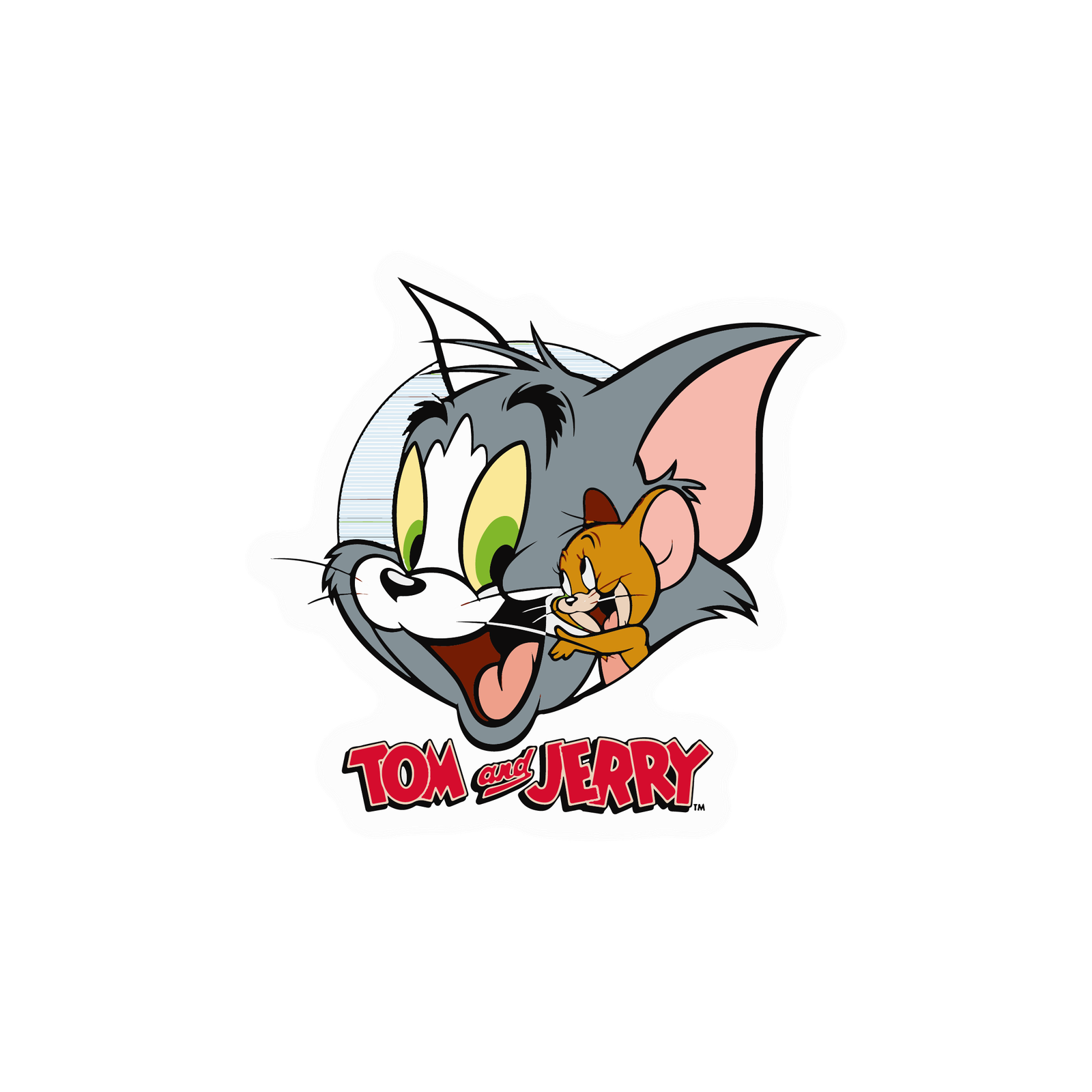 cartoon-39 Tom and Jerry Classic Logo Sticker - Image 1