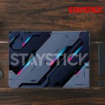 BLACK AND GREY GRAPHICAL LAPTOP STICKER