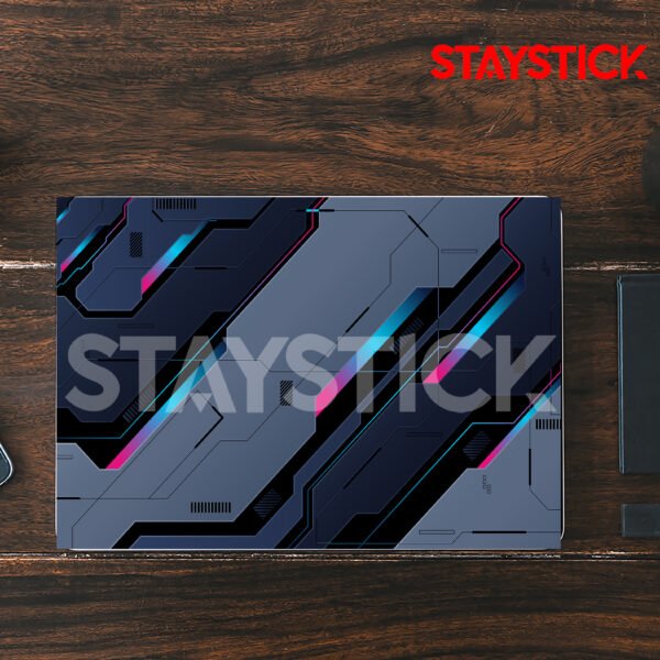 BLACK AND GREY GRAPHICAL LAPTOP STICKER