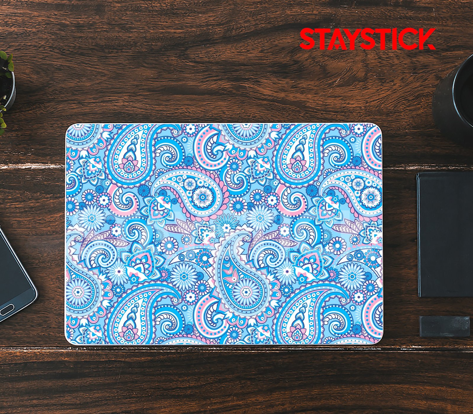 01(26) SKY BLUE DESIGNED LAPTOP SKIN STICKER - Image 1