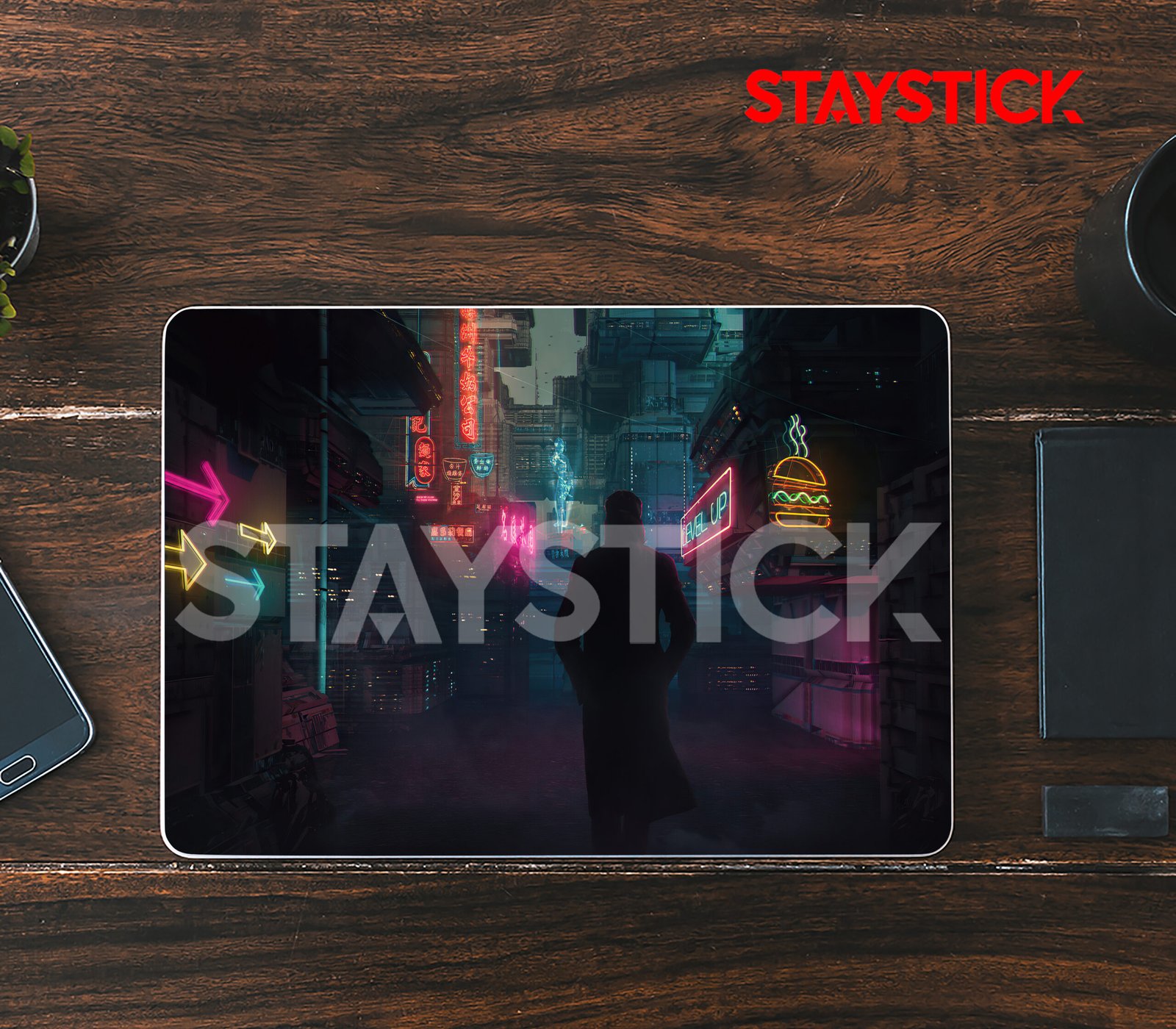 01(40) GRAPHICAL CITY DESIGN LAPTOP SKIN STICKER - Image 1