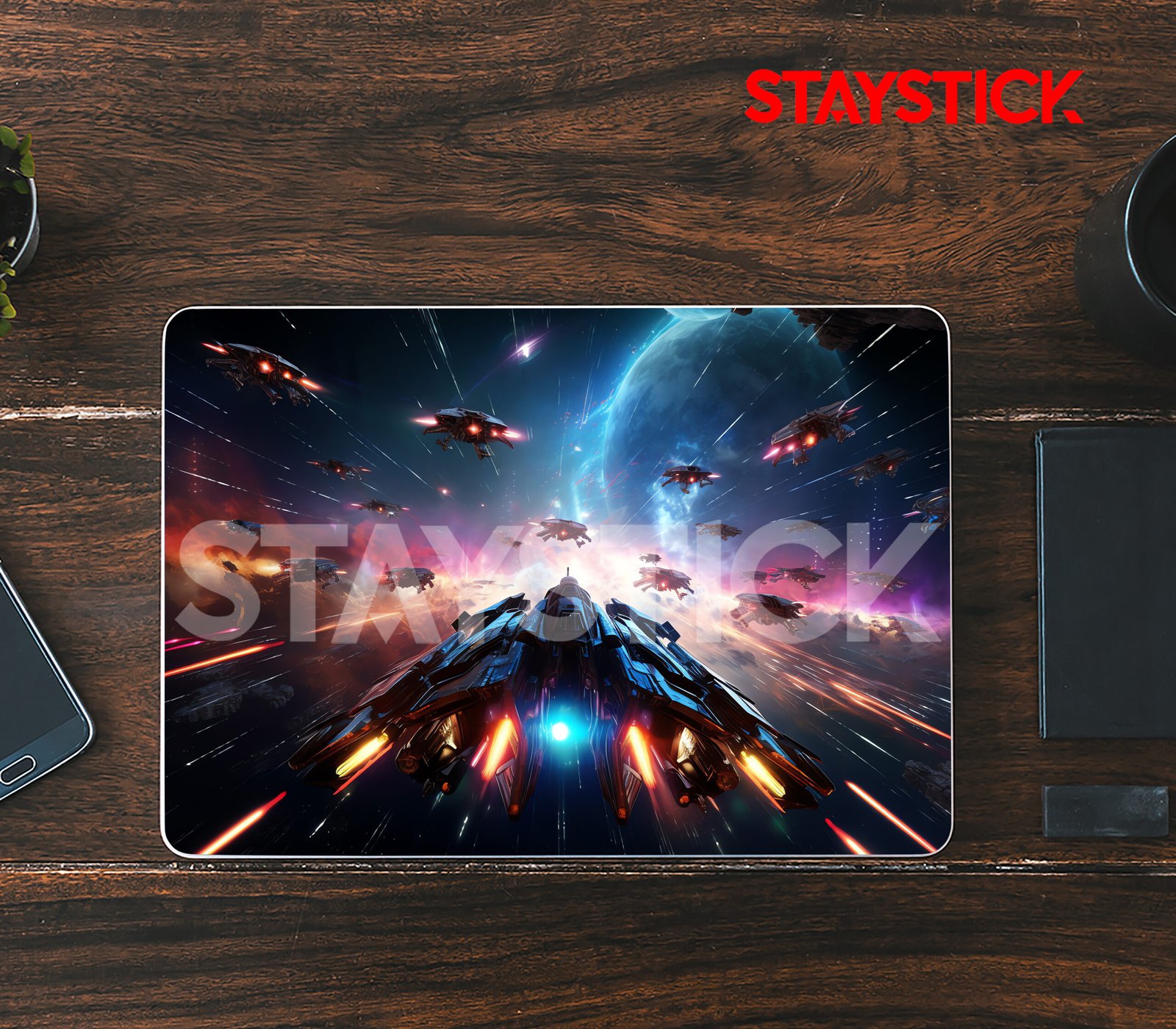 01(47) SPACE BATTLE LAPTOP SKIN STICKER - Image 1