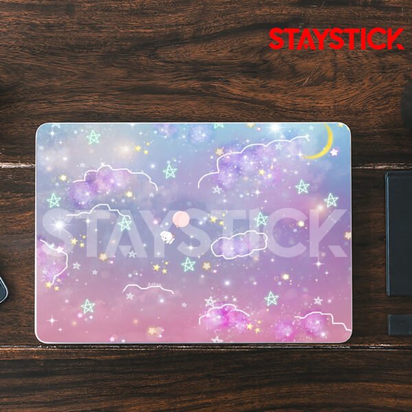 DESIGNED LAPTOP SKIN STICKER IN PURPLE COLOR
