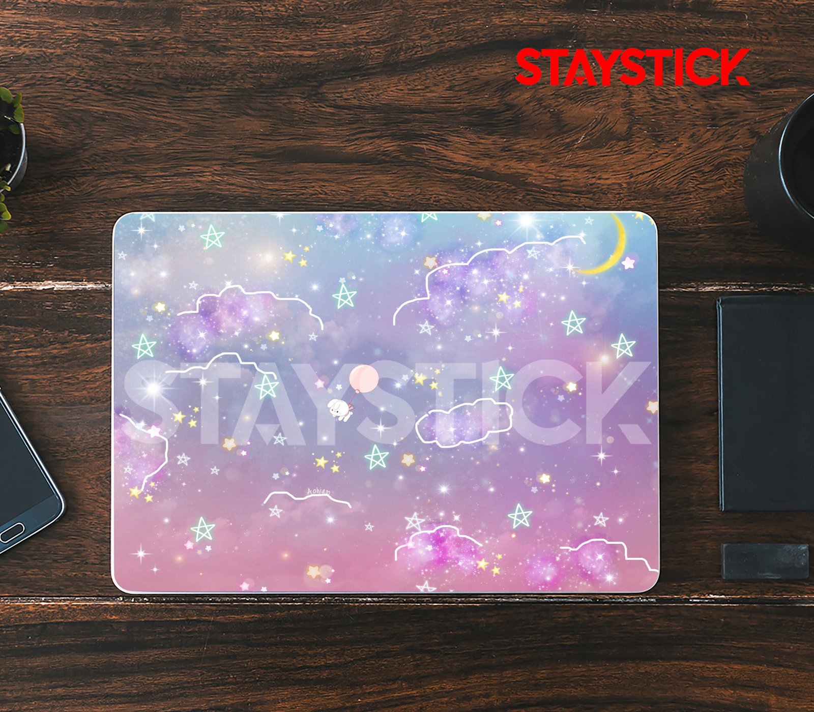 01(49) DESIGNED LAPTOP SKIN STICKER IN PURPLE COLOR - Image 1