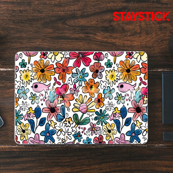 FLOWER DESIGNED SKIN LAPTOP STICKER