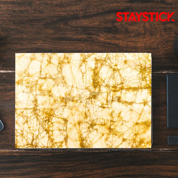 WHITE AND GOLDEN COLOR LAPTOP STICKER