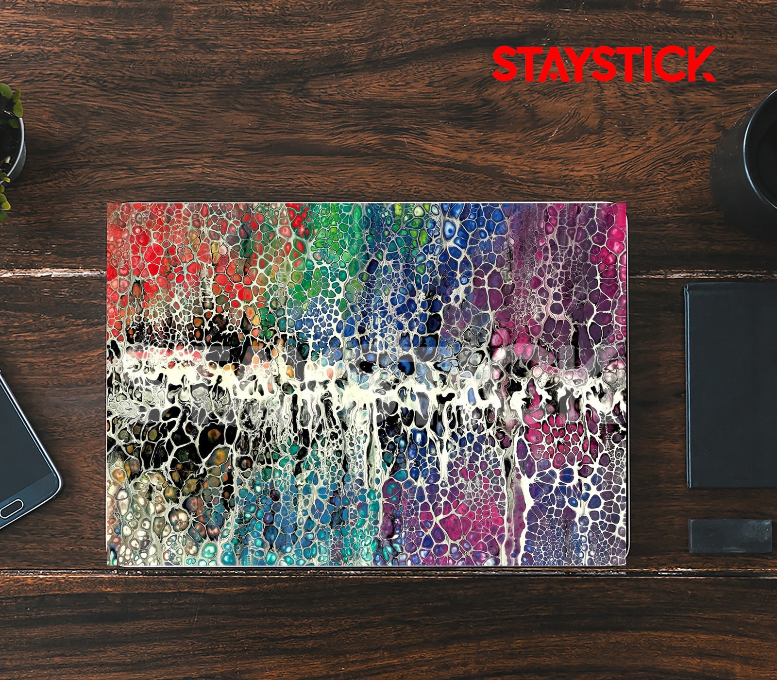 01(93) MULTI COCOR DESIGNED LAPTOP STICKER - Image 1