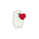 PANDA HEART STICKER