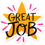 GREAT JOB MOTIVATION STICKER