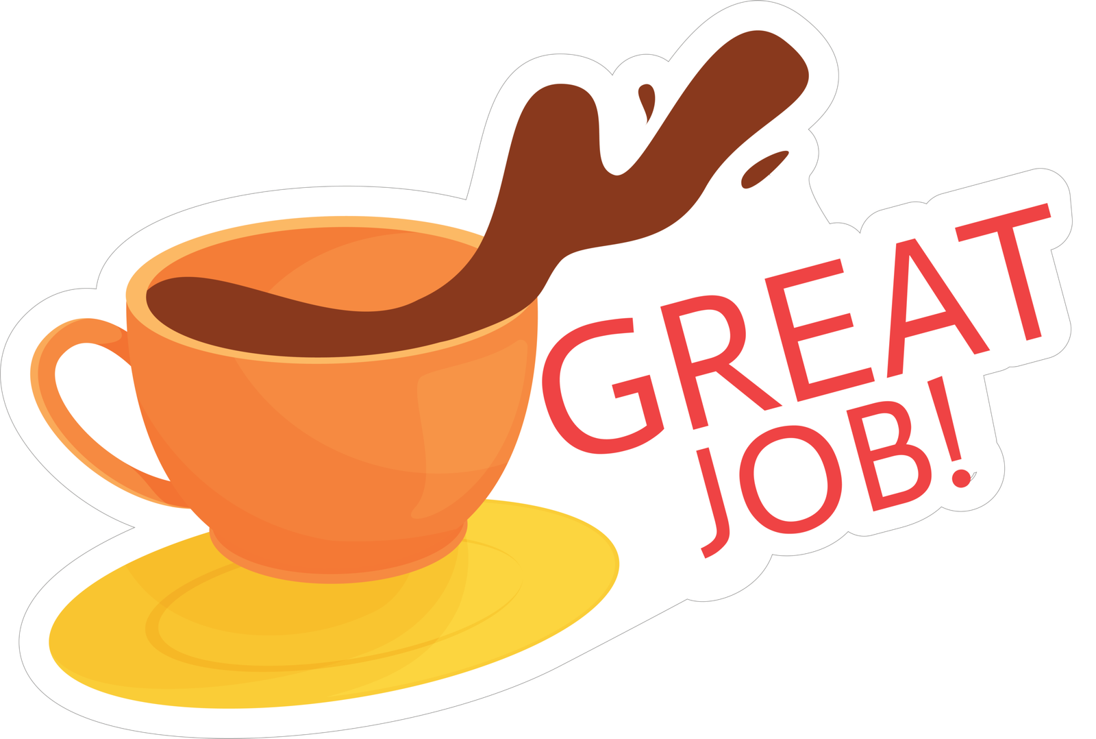 145 great job sticker - Image 1